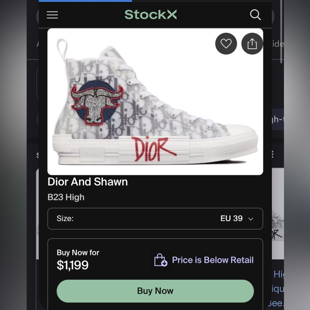 Dior And Shawn B23 High Sneakers - White and Red